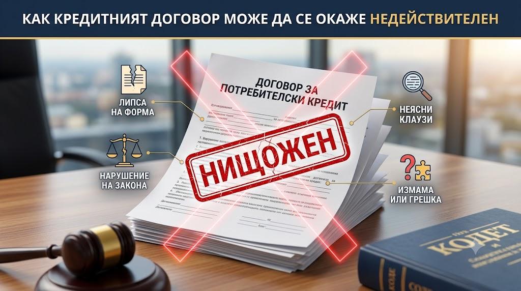 Как договорът за кредит може да се окаже недействителен?